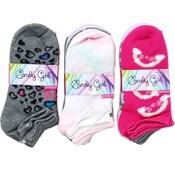 Wholesale - 6pk CANDY GIRL FASHION NS SOCKS ASST SIZE, UPC: 193159157777